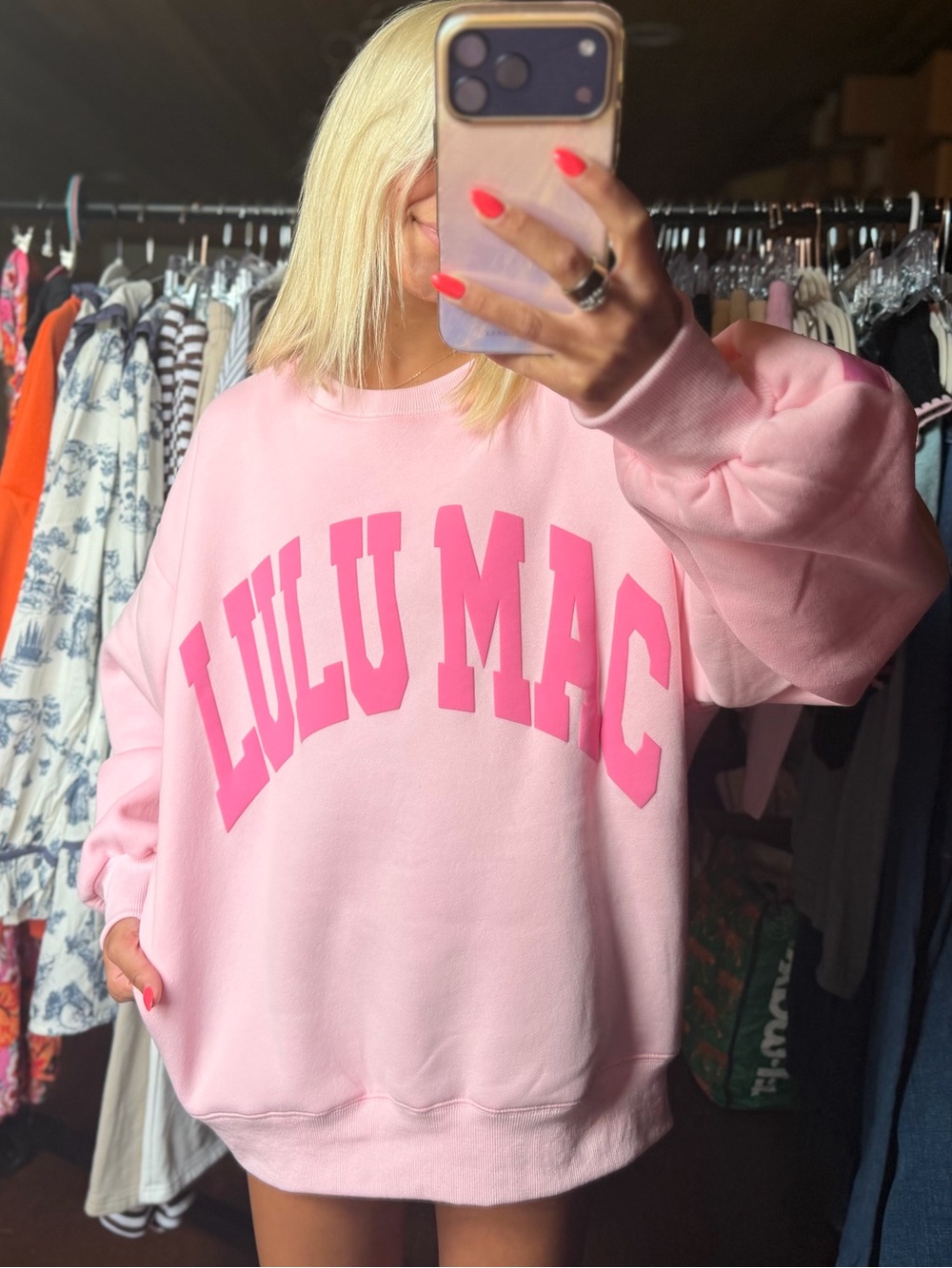 light pink lulu mac sweatshirt b6ec